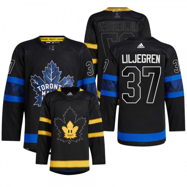 Toronto Maple Leafs 2022 Drew house Jersey Timothy Liljegren Black #37 Authentic Alternate Uniform