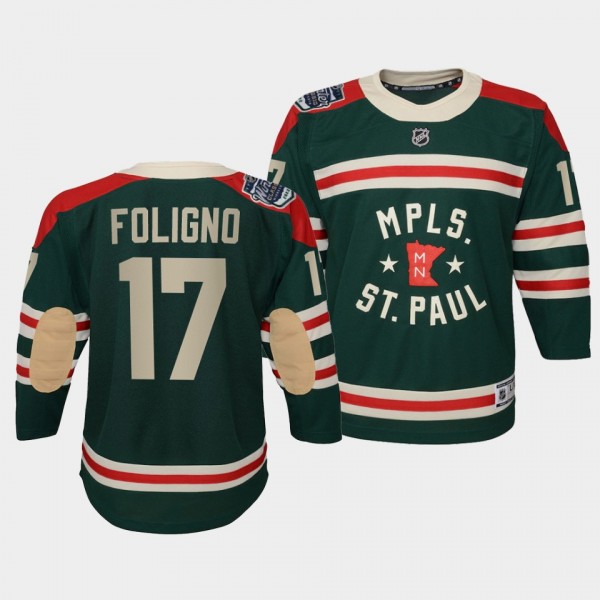 Marcus Foligno Youth Jersey Wild 2022 Winter Classic Green State of Hockey Jersey