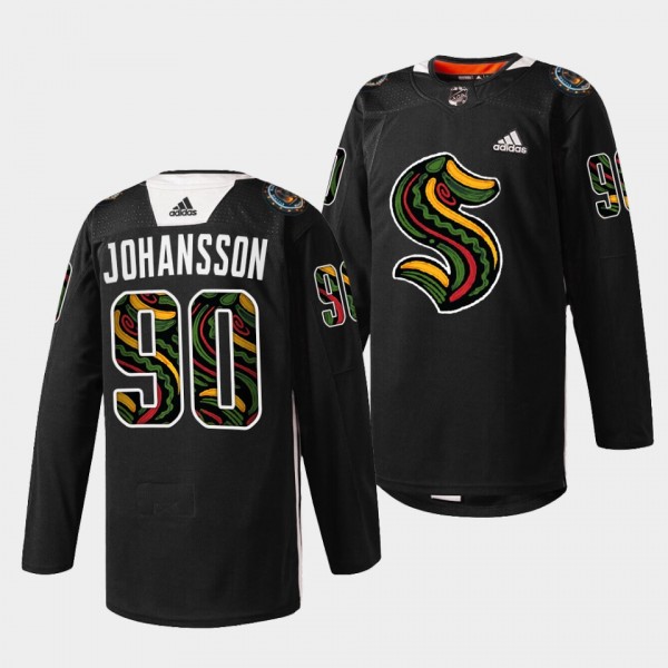 Seattle Kraken Marcus Johansson Black History Month 2022 #90 Black Jersey Limited Edition