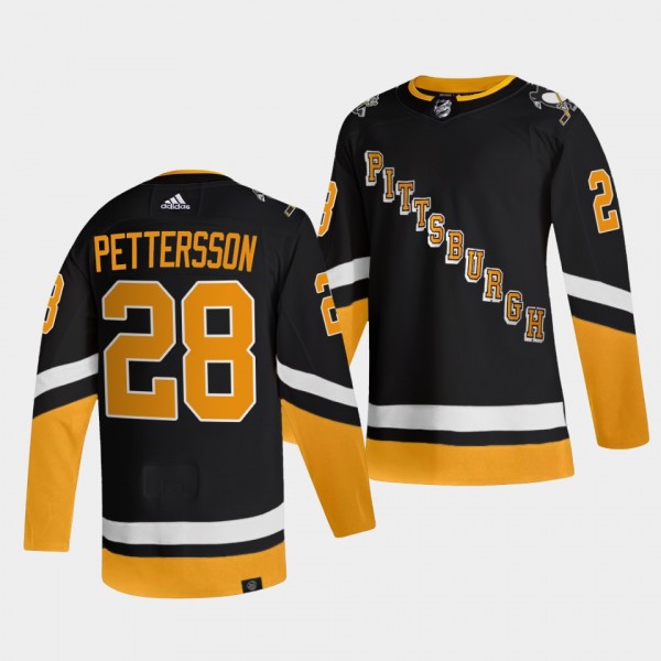 Marcus Pettersson #28 Penguins Primegreen Authentic Black Jersey 2021-22 Alternate