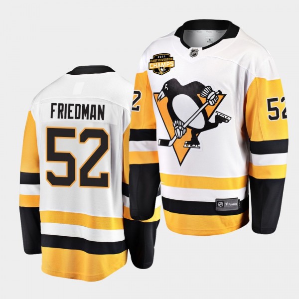 Mark Friedman #52 Penguins 2021 East Division Cham...