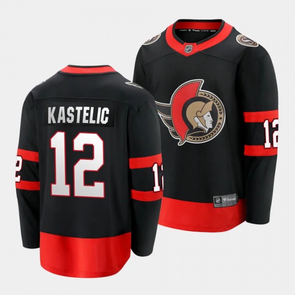 Ottawa Senators Mark Kastelic Home Black Premier B...