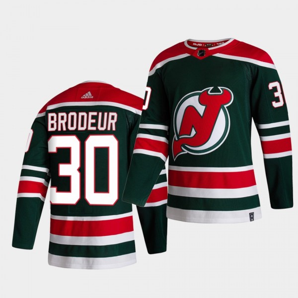 New Jersey Devils 2021 Reverse Retro Martin Brodeur Green Special Edition Authentic Jersey