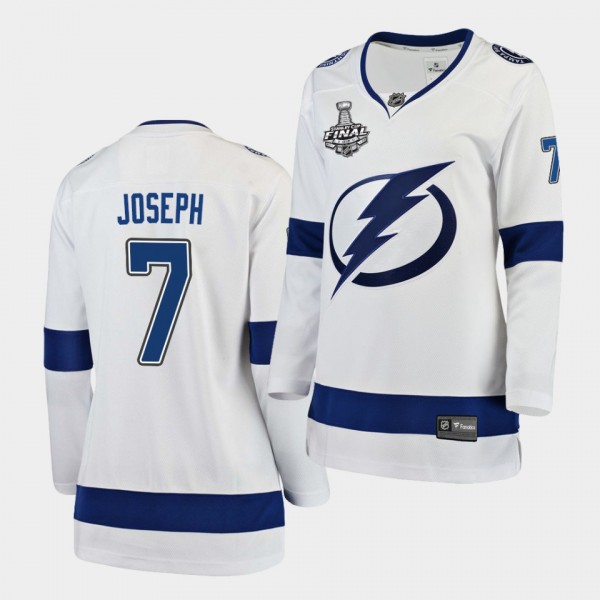 Tampa Bay Lightning Mathieu Joseph 2020 Stanley Cup Final Bound Away Player White Jersey