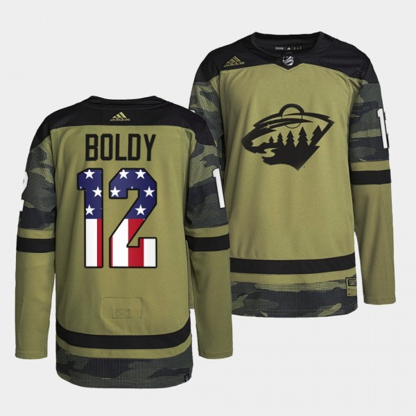 Matt Boldy Minnesota Wild Military Appreciation Ni...