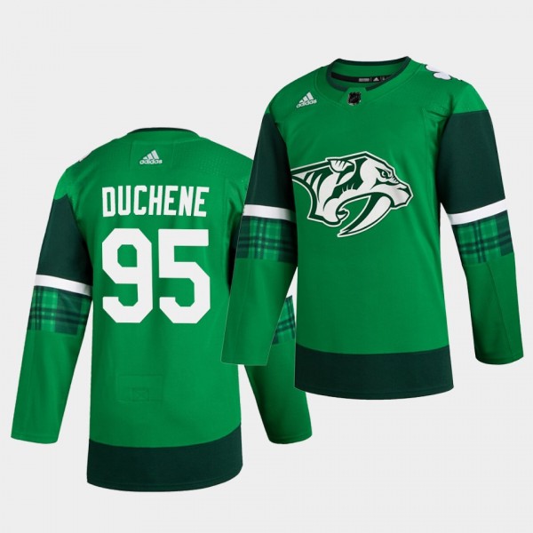 Matt Duchene Predators 2020 St. Patrick's Day Green Authentic Player Jersey