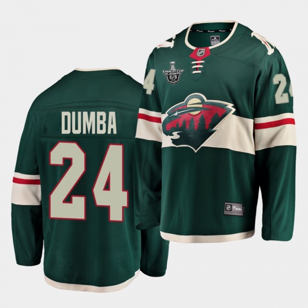 Matt Dumba #24 Wild 2020 Stanley Cup Playoffs Green Home Jersey