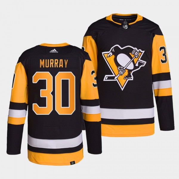 Matt Murray Penguins Home Black Jersey #30 Primegreen Authentic Pro