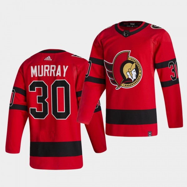 Ottawa Senators 2021 Reverse Retro Matt Murray Red...