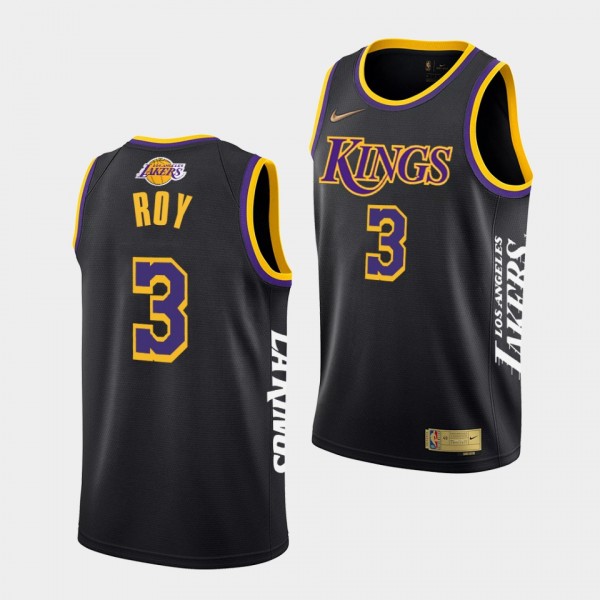 Matt Roy Kings #3 Lakers Night Jersey Black Hybrid Tank