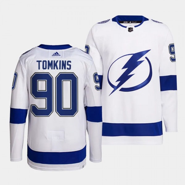 Matt Tomkins Tampa Bay Lightning Away White #90 Primegreen Authentic Pro Jersey Men's
