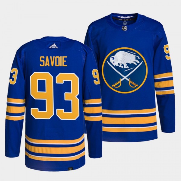 Buffalo Sabres Matthew Savoie 2022 NHL Draft Royal Authentic Primegreen Jersey Home