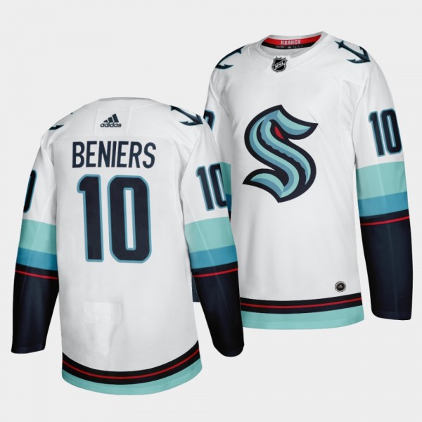 Matty Beniers Kraken 2021 NHL Draft Away Jersey Wh...