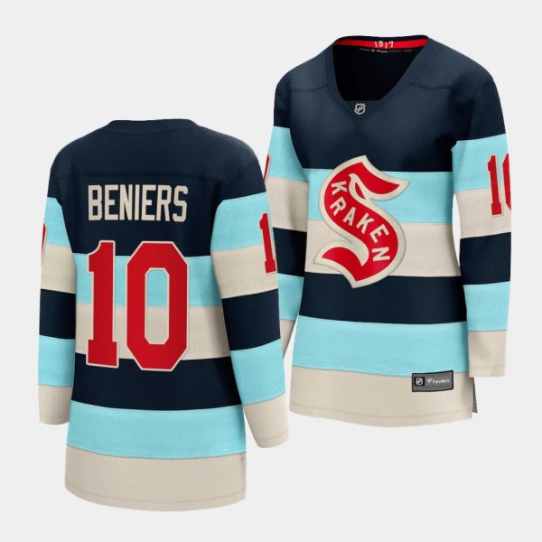 Matty Beniers Seattle Kraken 2024 NHL Winter Classic Women Breakaway Player 10 Jersey