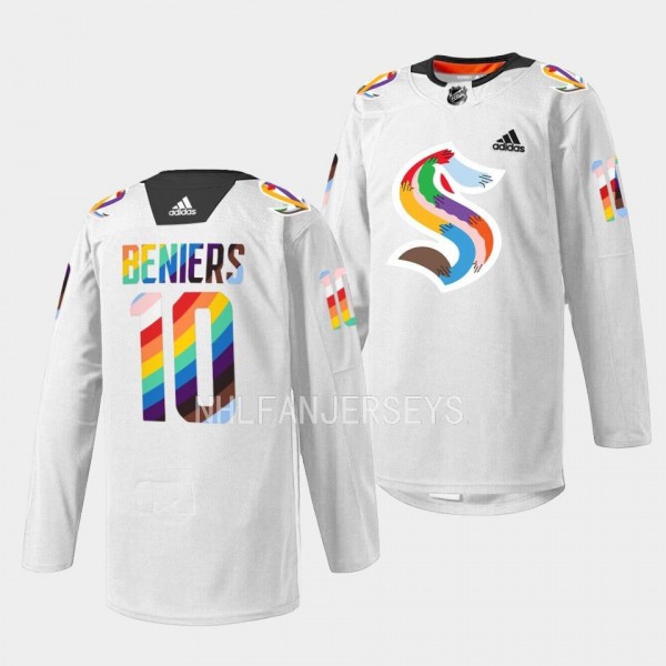 Seattle Kraken 2023 LGBTQ Pride Night Matty Benier...
