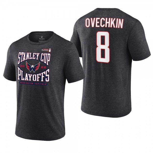 Alexander Ovechkin 2022 Stanley Cup Playoffs Washington Capitals Charcoal T-Shirt