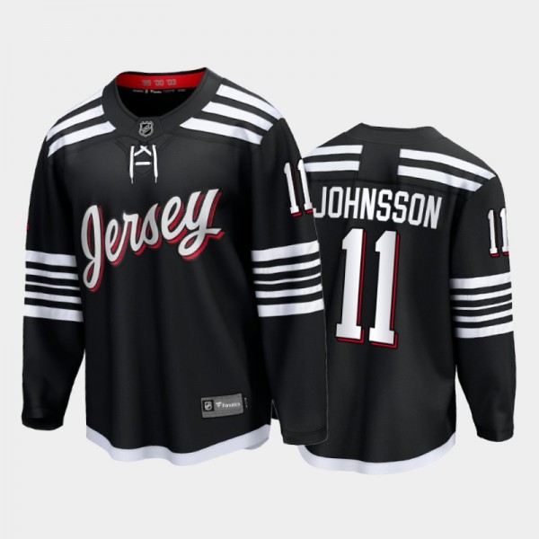 New Jersey Devils #11 Andreas Johnsson Black 2022 Alternate Premier Jersey