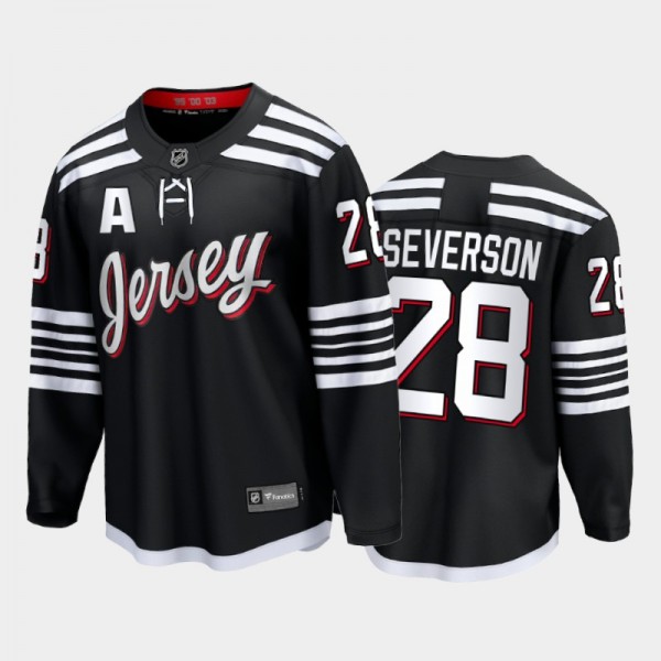 New Jersey Devils #28 Damon Severson Black 2022 Al...