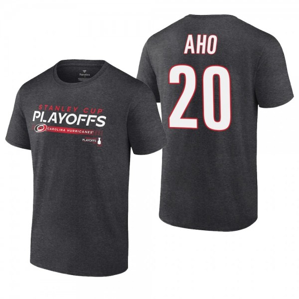 Sebastian Aho 2022 Stanley Cup Playoffs Charcoal H...