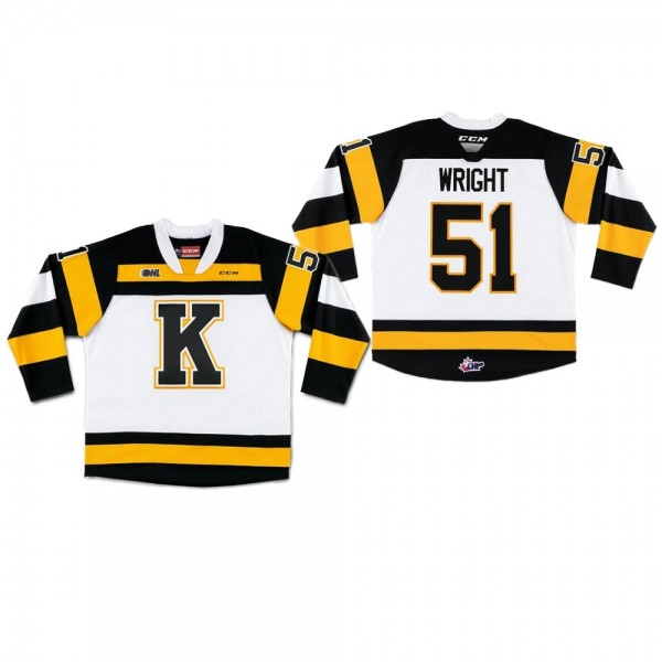 Kingston Frontenacs Jersey Shane Wright 2022 NHL Draft White Uniform