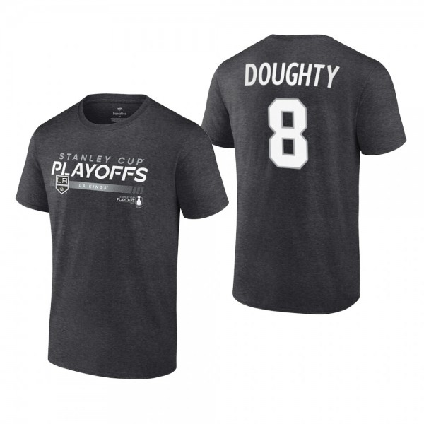Drew Doughty 2022 Stanley Cup Playoffs Charcoal LA Kings T-Shirt