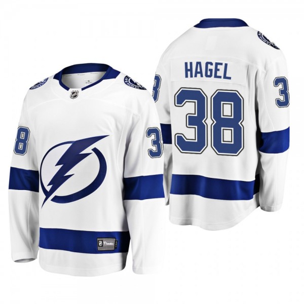 Brandon Hagel #38 Tampa Bay Lightning Away 2022 Wh...
