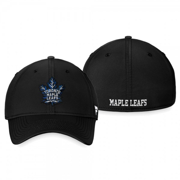 Maple Leafs Core Alternate Logo Black Hat Flex