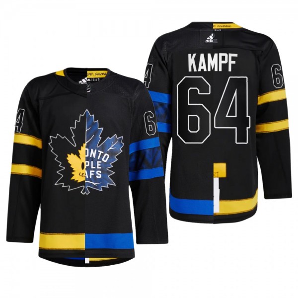 Men Toronto Maple Leafs David Kampf #64 Split Edit...