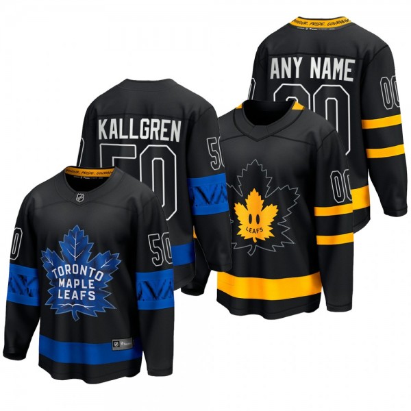 Erik Kallgren #50 Toronto Maple Leafs Drew house 2022 Black Alternate Premier Jersey