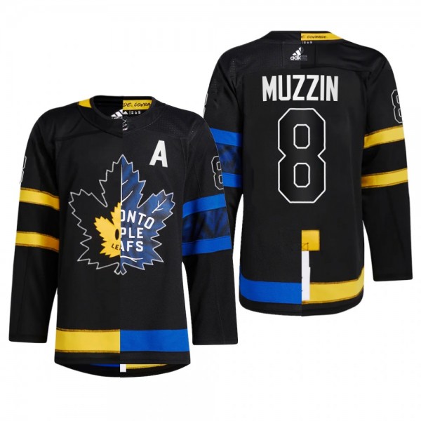Jake Muzzin Drew house Black Maple Leafs Jersey Al...