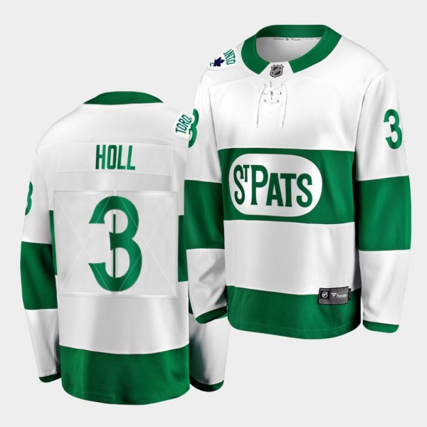 2021 St. Pats Justin Holl Toronto Maple Leafs 3 Gr...