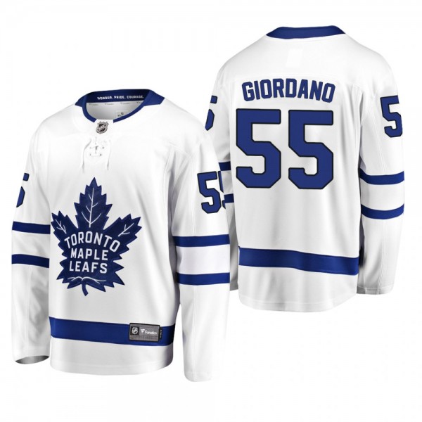 Mark Giordano #55 Toronto Maple Leafs Away 2022 Wh...