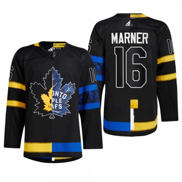 Men Toronto Maple Leafs Mitch Marner #16 Split Edition Alternate Drew house Black Jersey