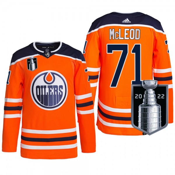 Ryan McLeod Edmonton Oilers Orange Jersey 2022 Stanley Cup Playoffs