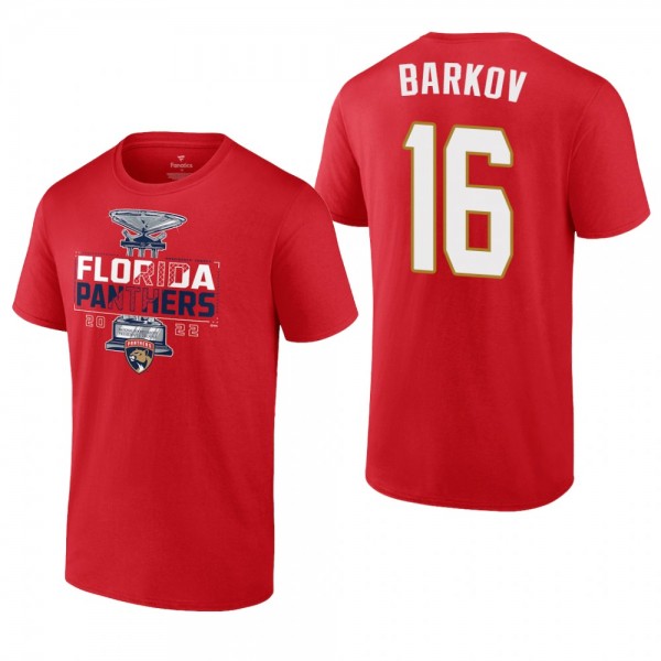Aleksander Barkov Panthers 2022 Presidents' Trophy Red T-Shirt