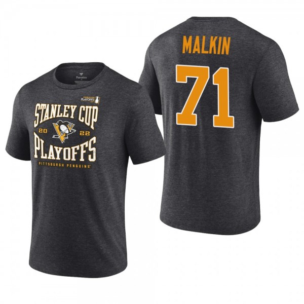 Evgeni Malkin 2022 Stanley Cup Playoffs Pittsburgh Penguins Charcoal T-Shirt