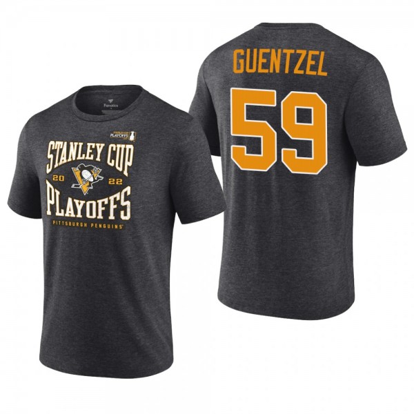 Jake Guentzel 2022 Stanley Cup Playoffs Pittsburgh Penguins Charcoal T-Shirt