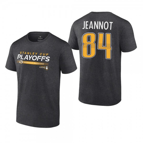 Tanner Jeannot 2022 Stanley Cup Playoffs Nashville Predators Charcoal T-Shirt