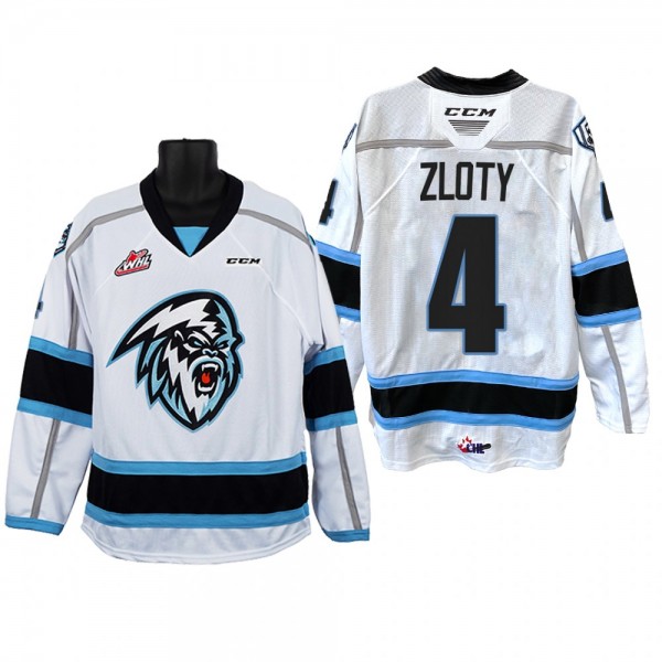 Benjamin Zloty 2022 Winnipeg Ice White Jersey WHL
