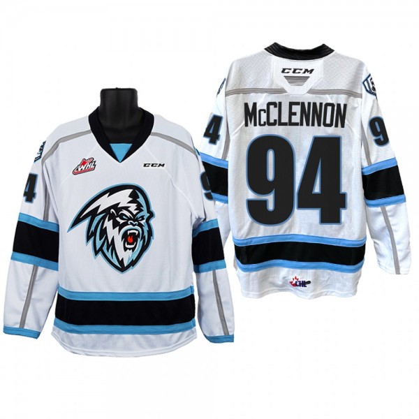 Connor McClennon 2022 Winnipeg Ice White Jersey WH...