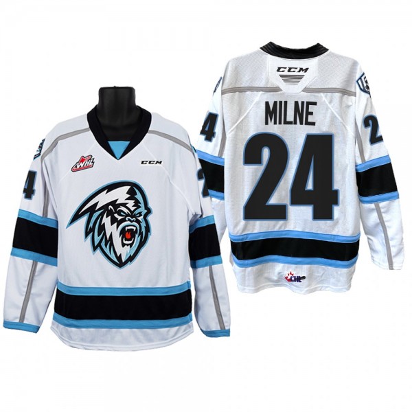 Michael Milne 2022 Winnipeg Ice White Jersey WHL