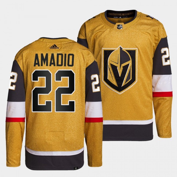 Michael Amadio #22 Golden Knights Home Gold Jersey 2021-22 Primegreen Authentic