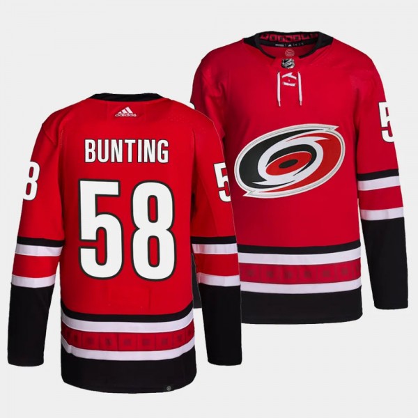 Carolina Hurricanes Authentic Pro Michael Bunting #58 Red Jersey Home