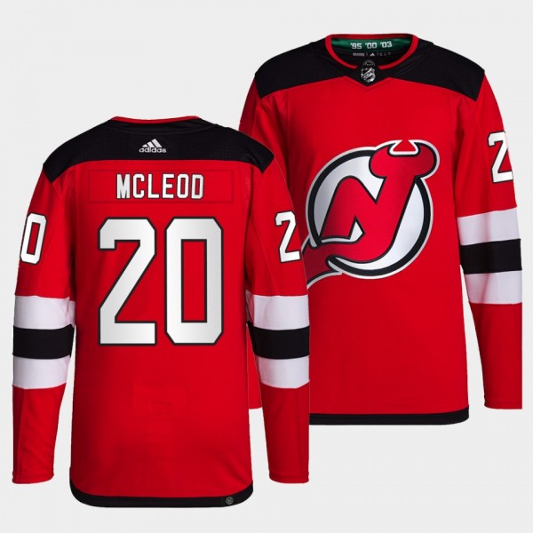 Michael McLeod #20 Devils Home Red Jersey 2021-22 ...