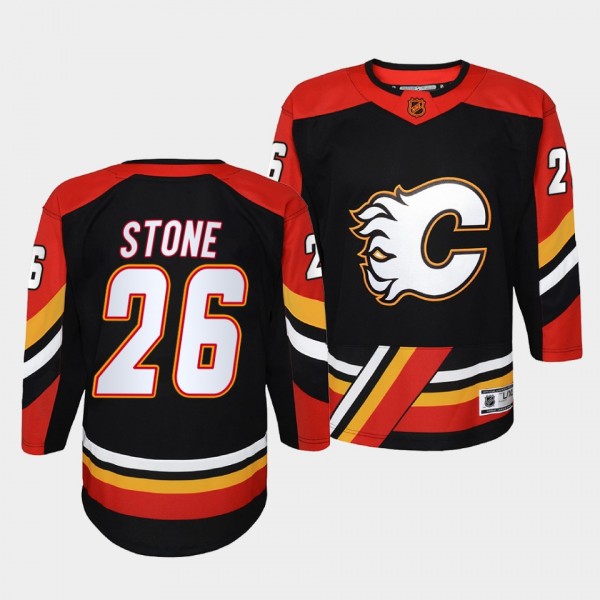 Calgary Flames Michael Stone 2022 Special Edition 2.0 Black #26 Youth Jersey Retro