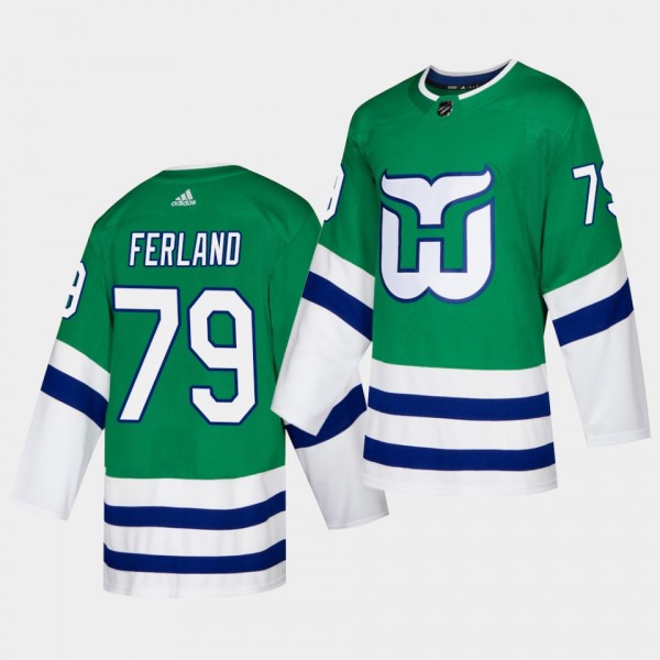 Micheal Ferland #79 Hurricanes Whalers Night Adidas Green Jersey
