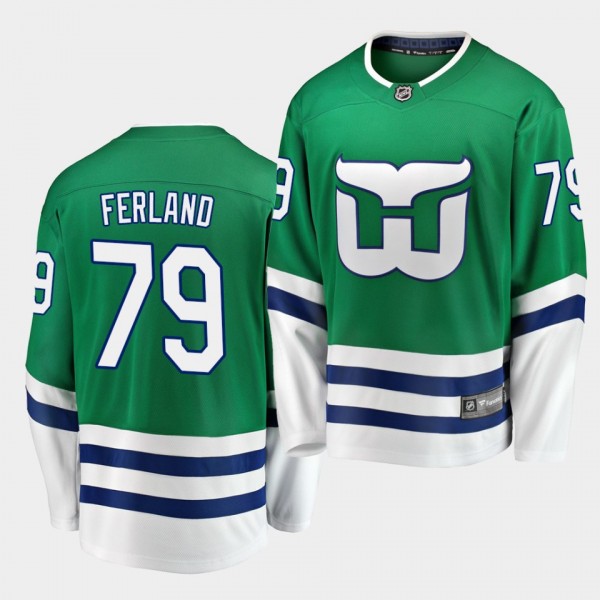 Micheal Ferland #79 Hurricanes Whalers Night Green...