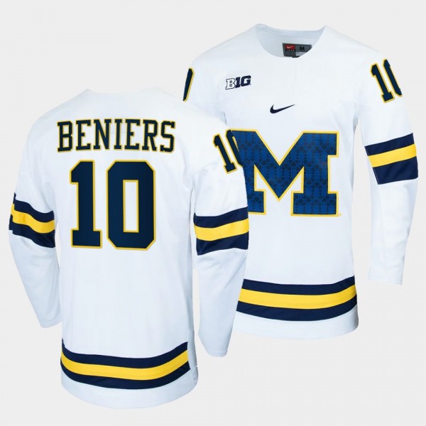 Matty Beniers Michigan Wolverines White College Ho...