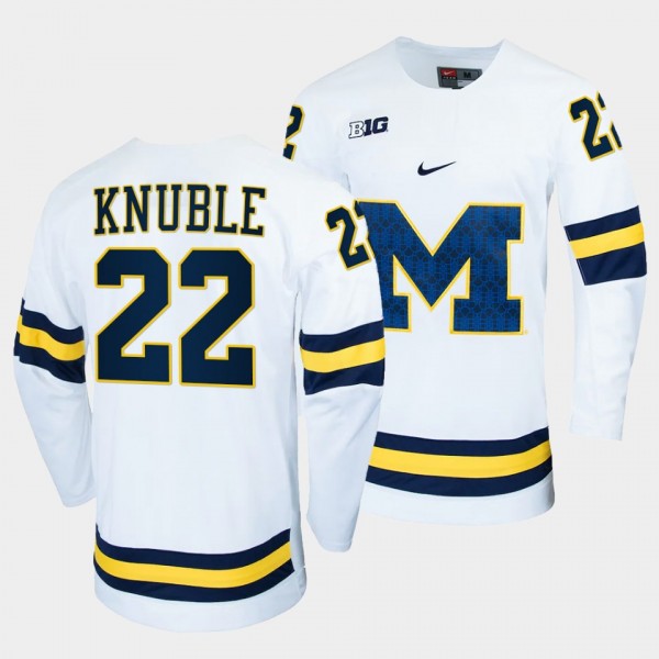 Mike Knuble Michigan Wolverines White College Hock...