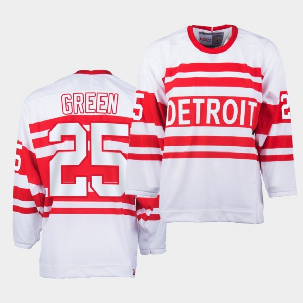 Mike Green #25 Detroit Red Wings Retro Vintage Whi...